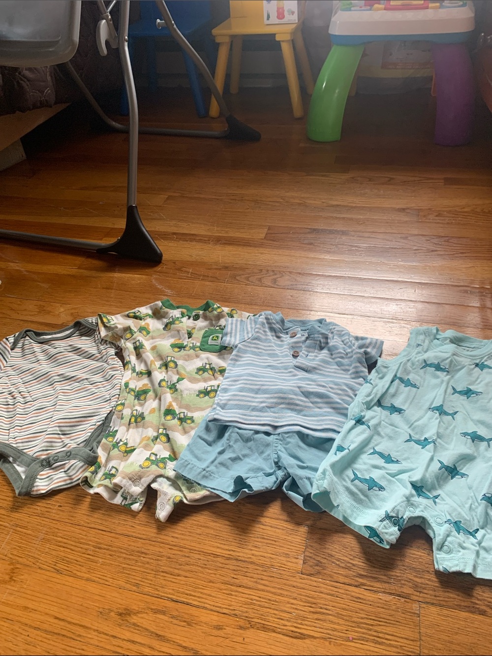 Carter's Blue and Green Toddler Romper and Outfit Lot